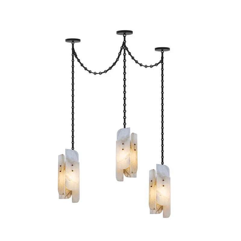 Cascading Chain Cluster Chandelier - Adjustable Height, Modern Design
