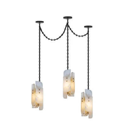 Cascading Chain Cluster Chandelier - Adjustable Height, Modern Design