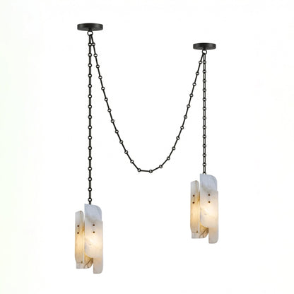 Cascading Chain Cluster Chandelier - Adjustable Height, Modern Design