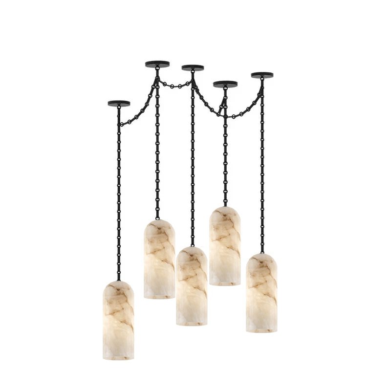 Cascading Chain Capsule Chandelier - Modern Design, Adjustable Height