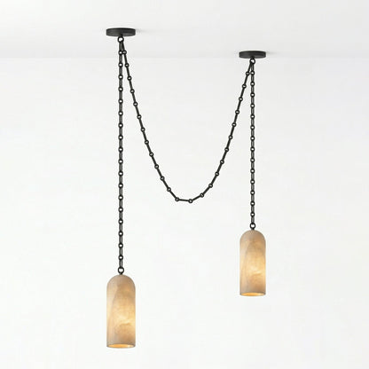 Cascading Chain Capsule Chandelier - Modern Design, Adjustable Height