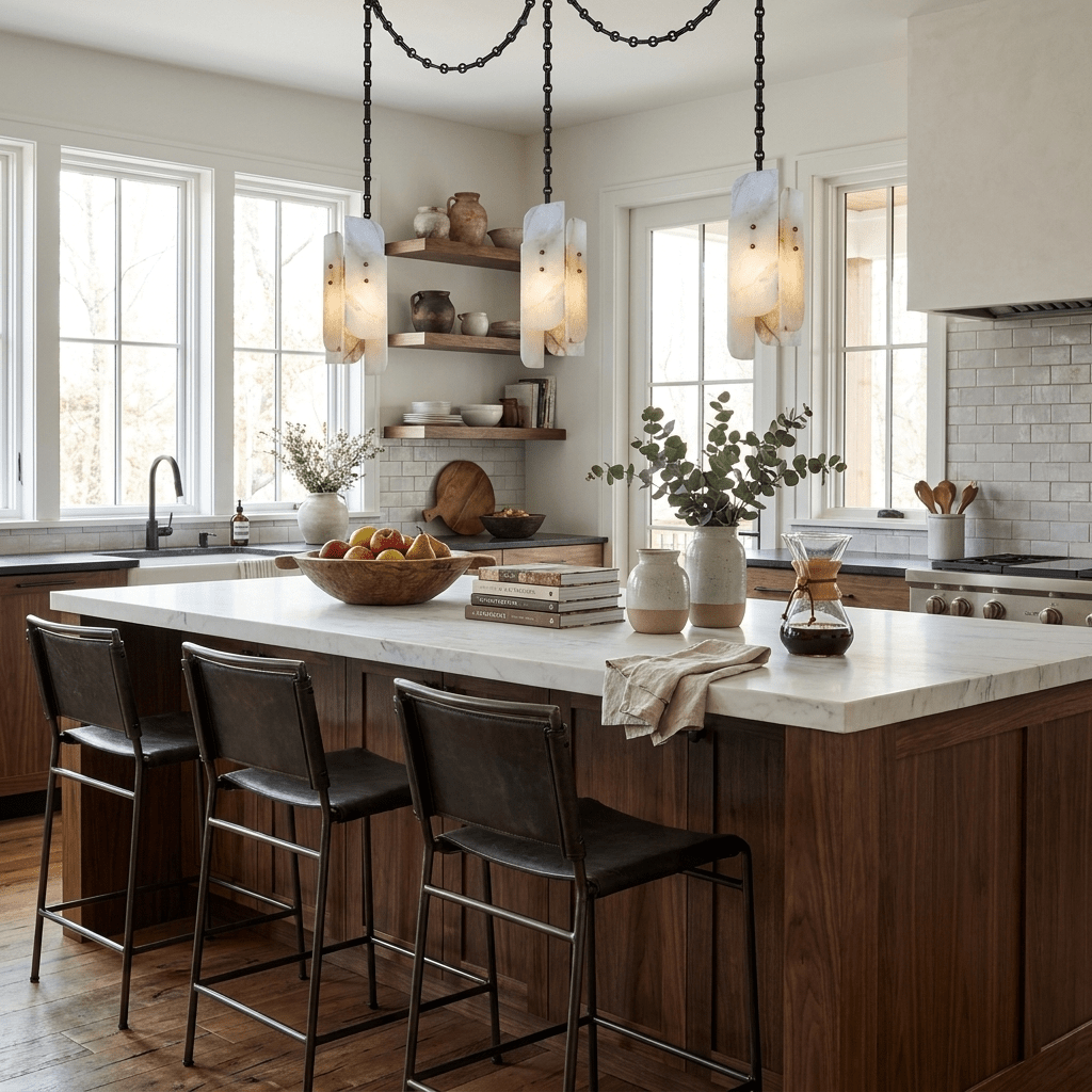 Cascading Chain Cluster Chandelier - Adjustable Height, Modern Design