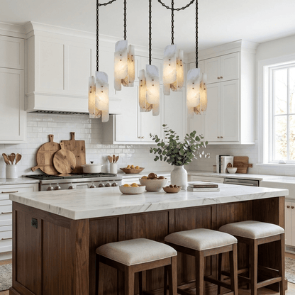 Cascading Chain Cluster Chandelier - Adjustable Height, Modern Design