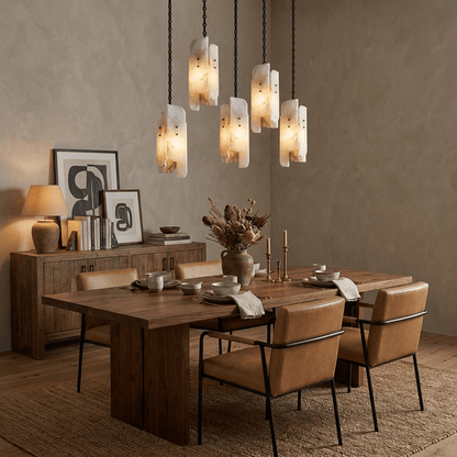 Cascading Chain Cluster Chandelier - Adjustable Height, Modern Design