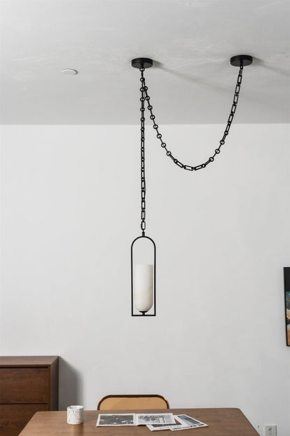 Cascading Chain Lantern Chandelier - Adjustable Height, Warm Glow Ligh
