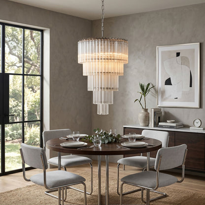 Cascadoria Chandelier - Elegant Design with Dimmable LED Lighting