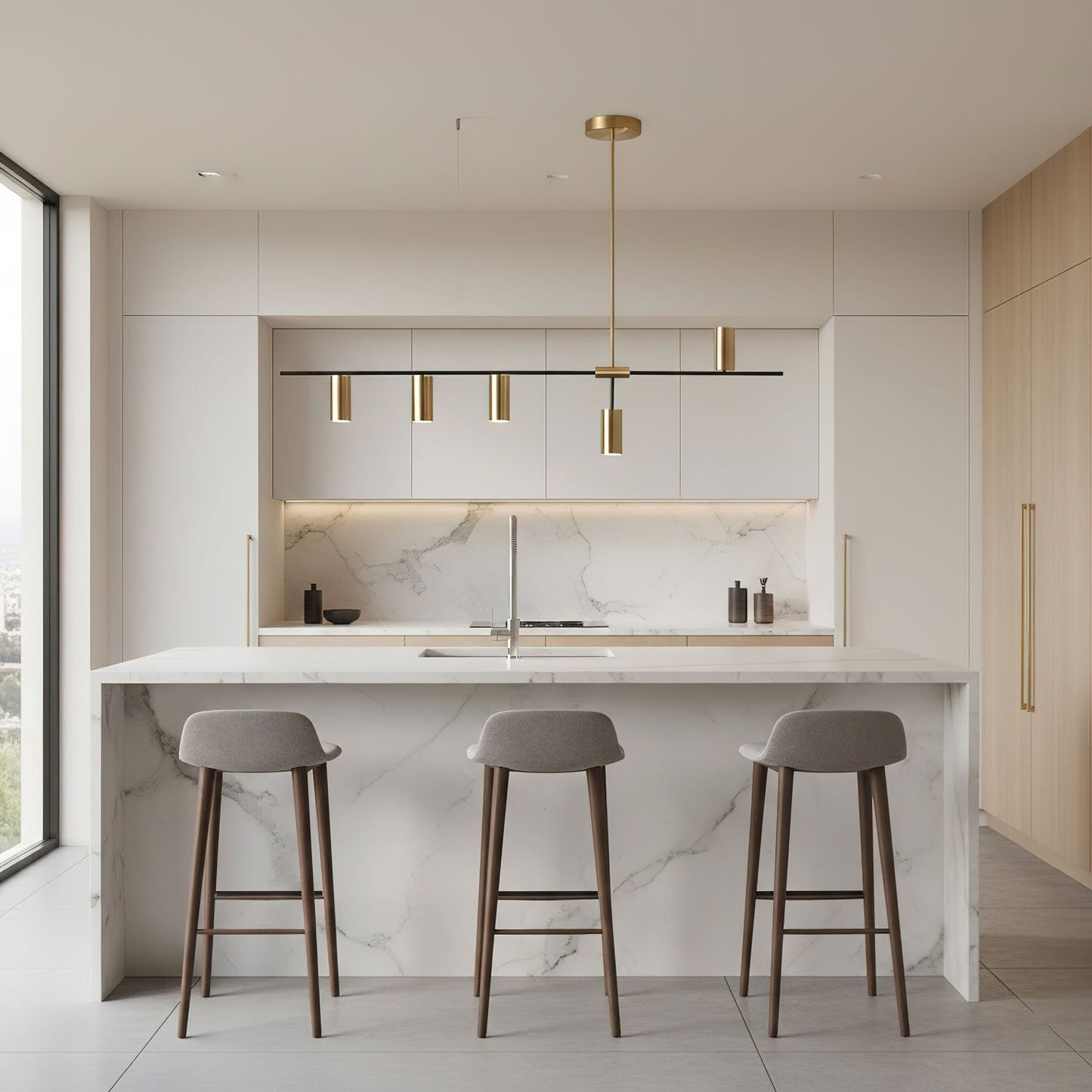 Cassandra Linear Chandelier - Modern Design with Adjustable Height & L