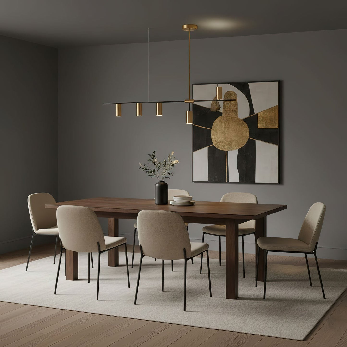 Cassandra Linear Chandelier - Modern Design with Adjustable Height & L