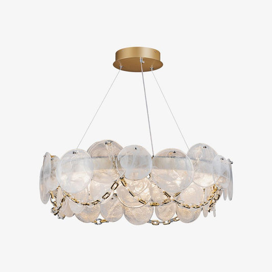 Elegant Cassia Chandelier - Adjustable Height, Crystal Accents