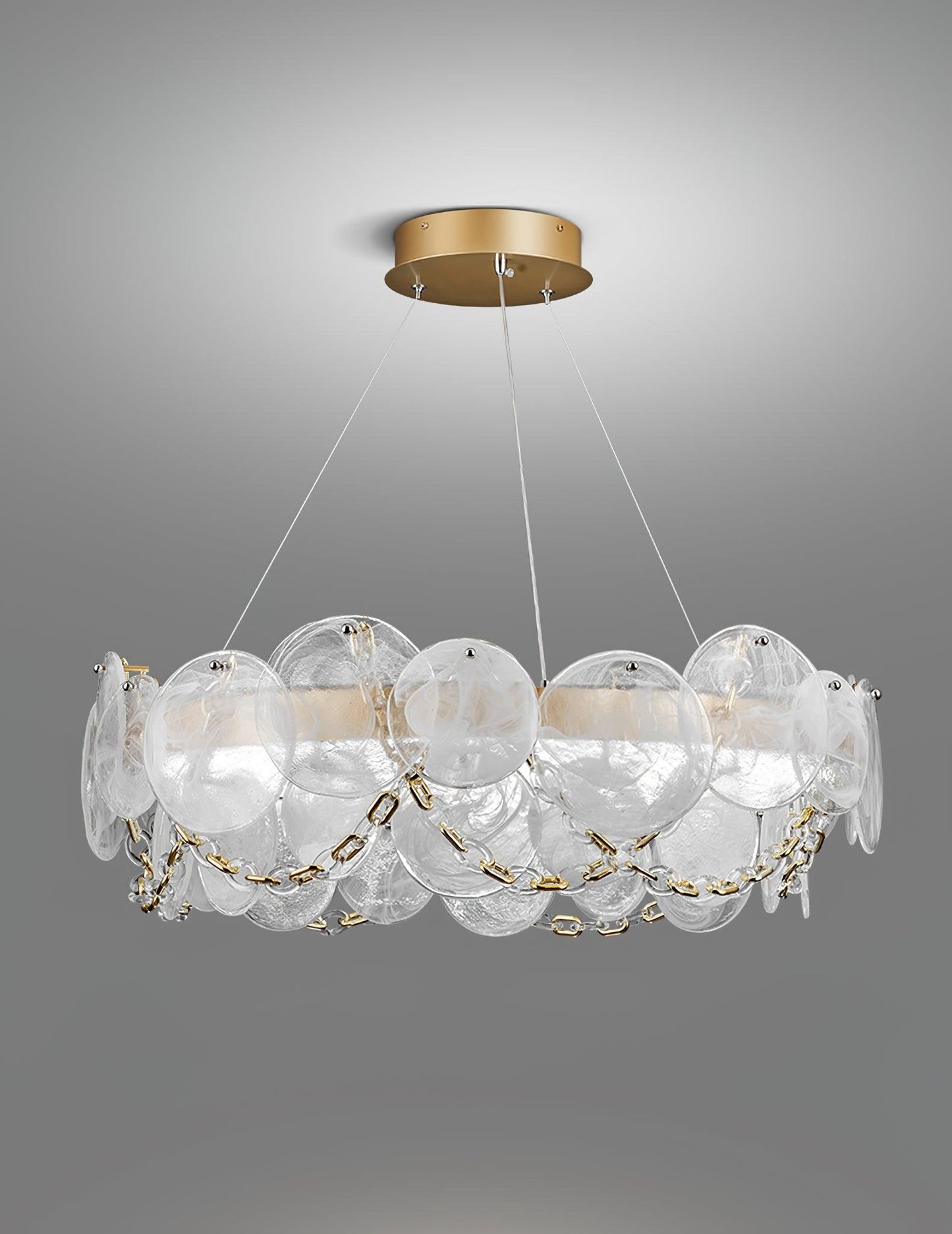 Elegant Cassia Chandelier - Adjustable Height, Crystal Accents