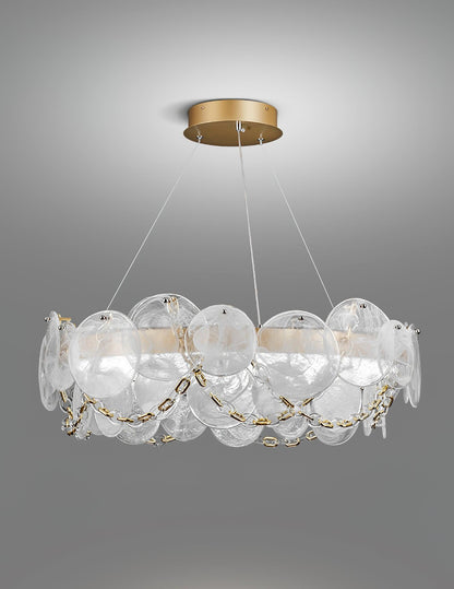 Elegant Cassia Chandelier - Adjustable Height, Crystal Accents