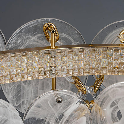 Elegant Cassia Chandelier - Adjustable Height, Crystal Accents
