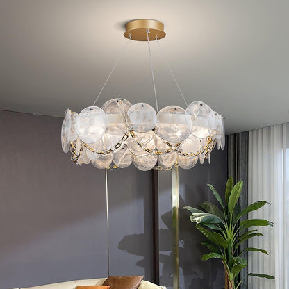 Elegant Cassia Chandelier - Adjustable Height, Crystal Accents