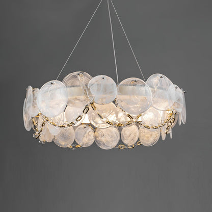 Elegant Cassia Chandelier - Adjustable Height, Crystal Accents