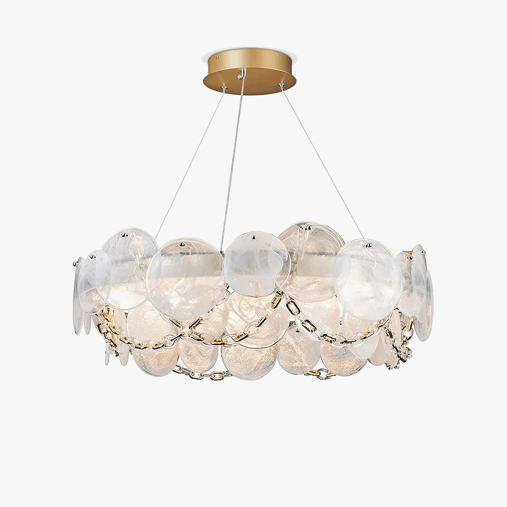 Elegant Cassia Chandelier - Adjustable Height, Crystal Accents