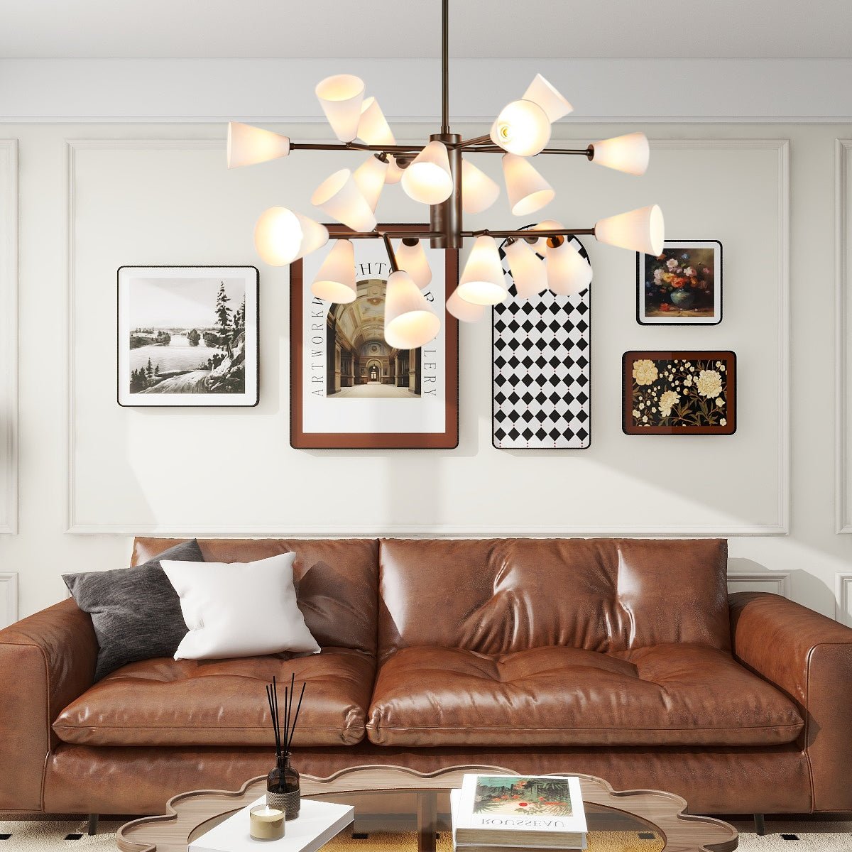 Cassius Chandelier - Elegant Lighting Fixture with Adjustable Brightne