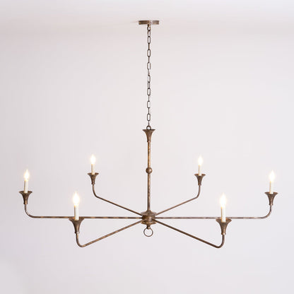 Elara Candle Chandelier - Elegant Design with Adjustable Height & LED