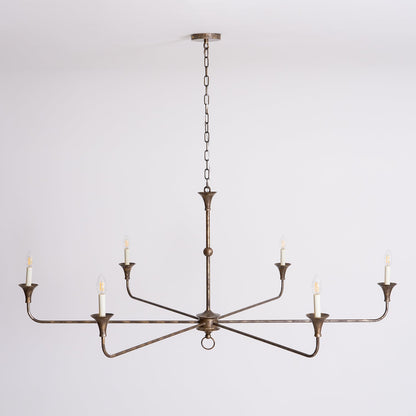 Elara Candle Chandelier - Elegant Design with Adjustable Height & LED