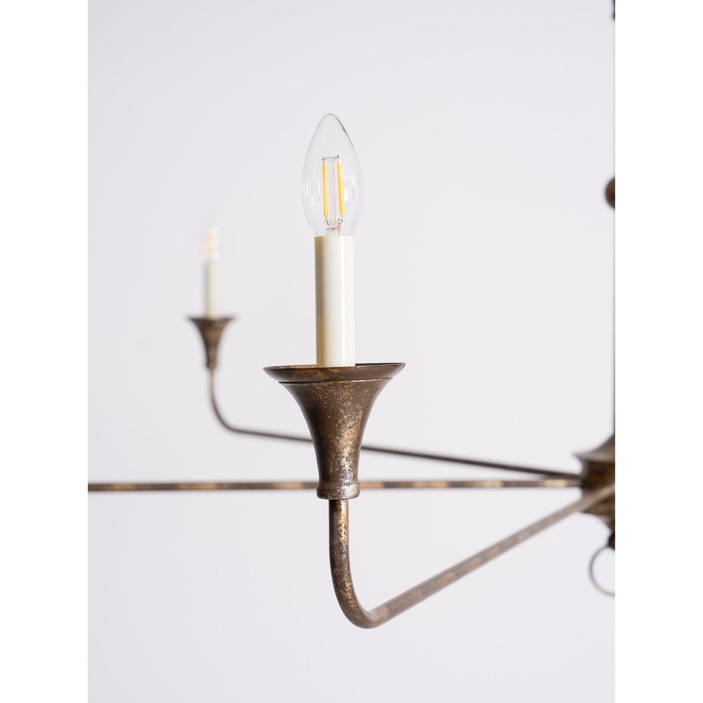Elara Candle Chandelier - Elegant Design with Adjustable Height & LED