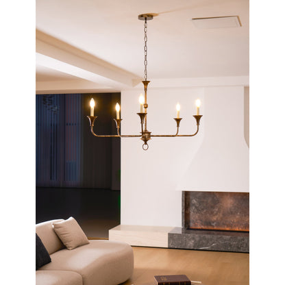 Elara Candle Chandelier - Elegant Design with Adjustable Height & LED
