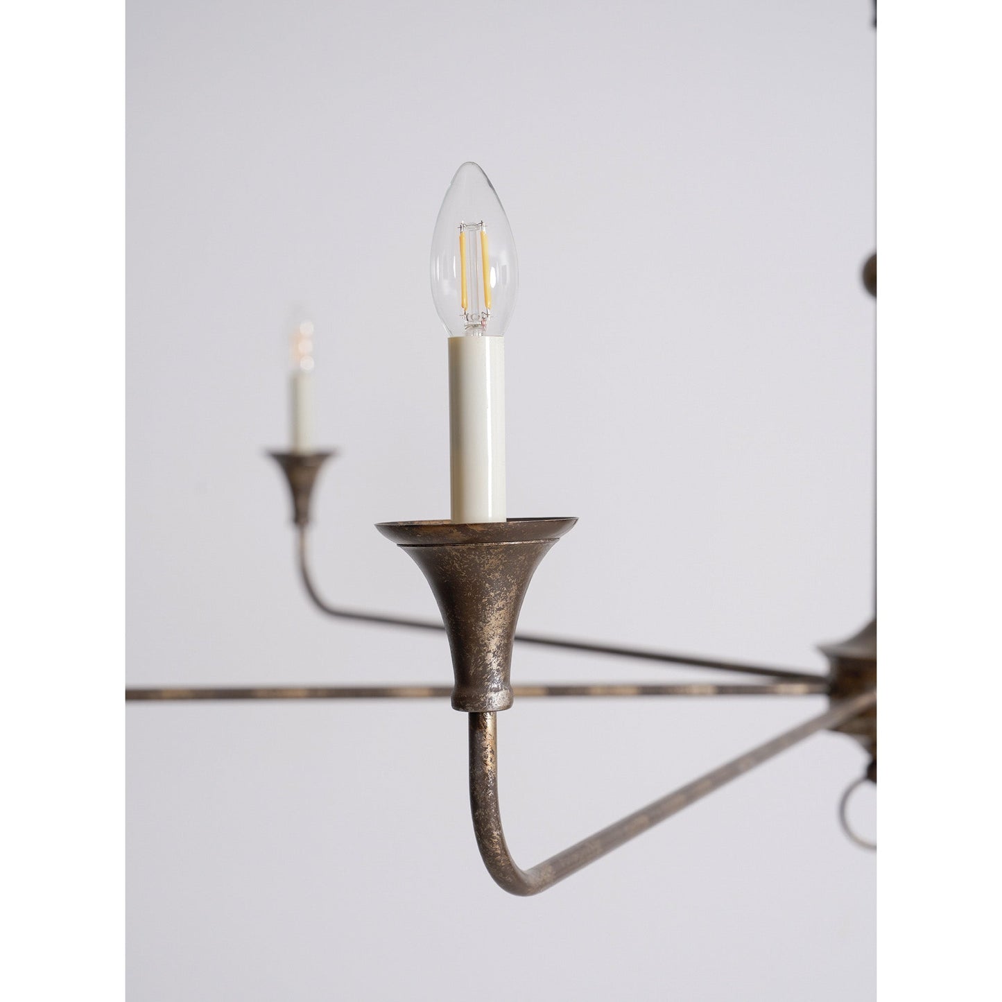Elara Candle Chandelier - Elegant Design with Adjustable Height & LED