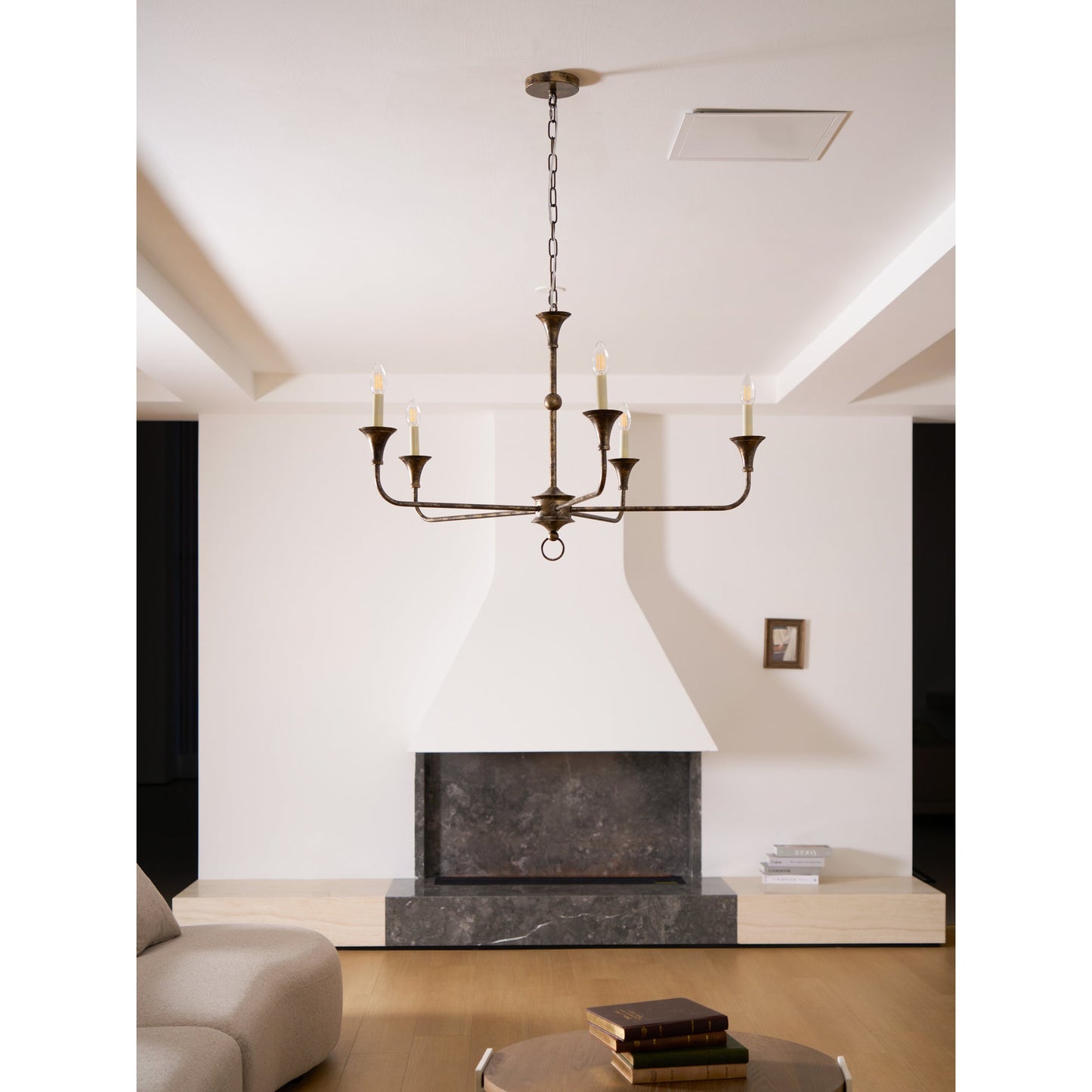 Elara Candle Chandelier - Elegant Design with Adjustable Height & LED
