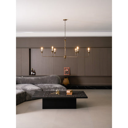 Elara Candle Chandelier - Elegant Design with Adjustable Height & LED