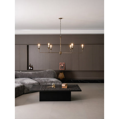 Elara Candle Chandelier - Elegant Design with Adjustable Height & LED