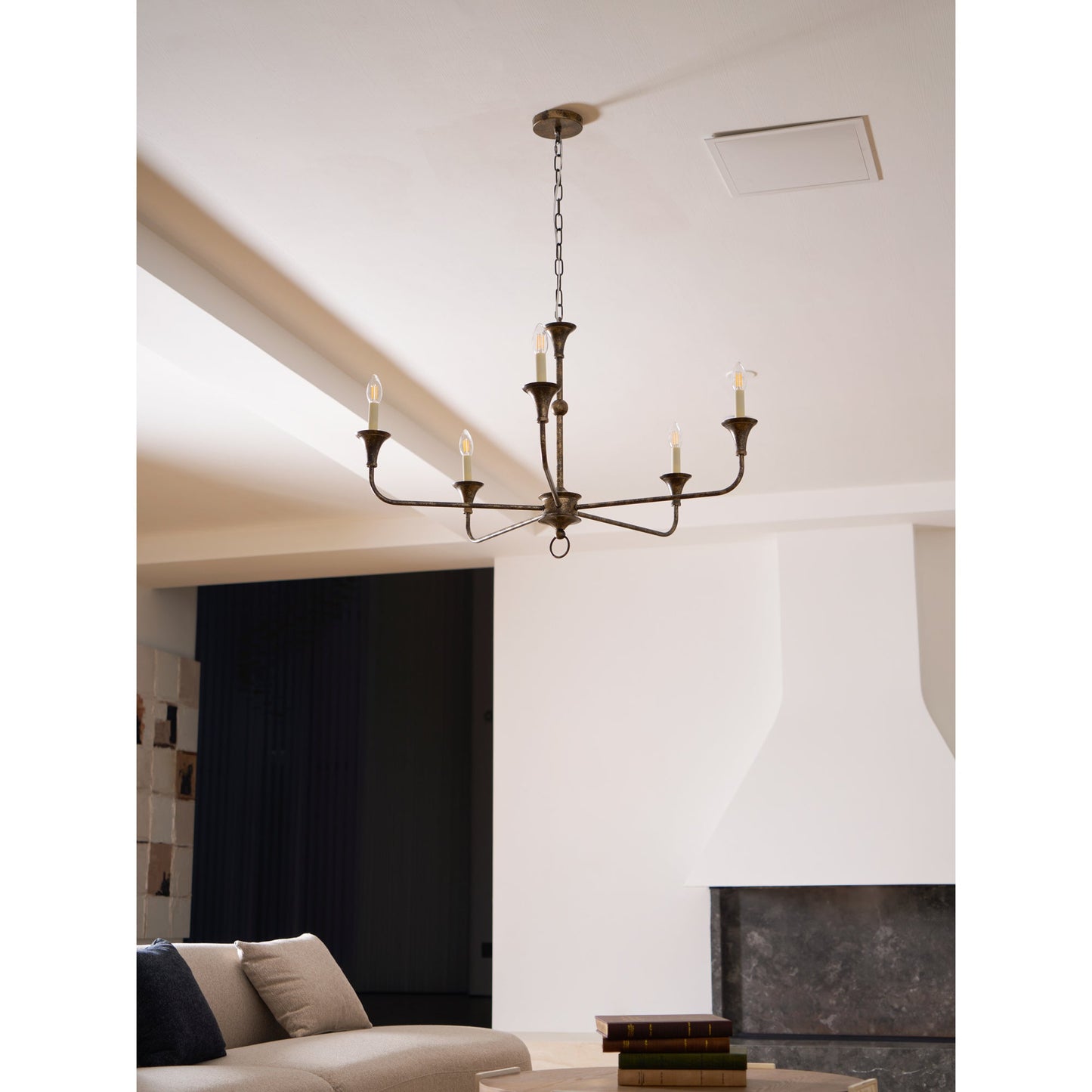 Elara Candle Chandelier - Elegant Design with Adjustable Height & LED