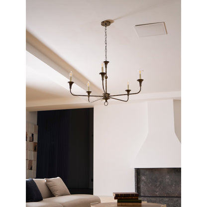 Elara Candle Chandelier - Elegant Design with Adjustable Height & LED