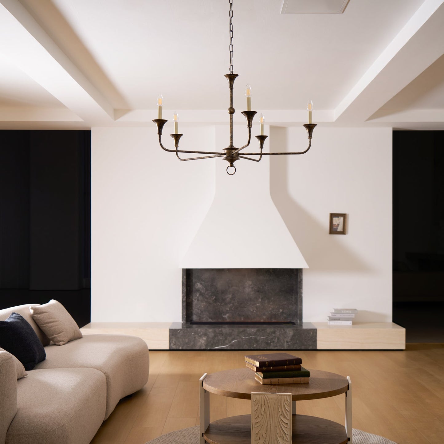 Elara Candle Chandelier - Elegant Design with Adjustable Height & LED
