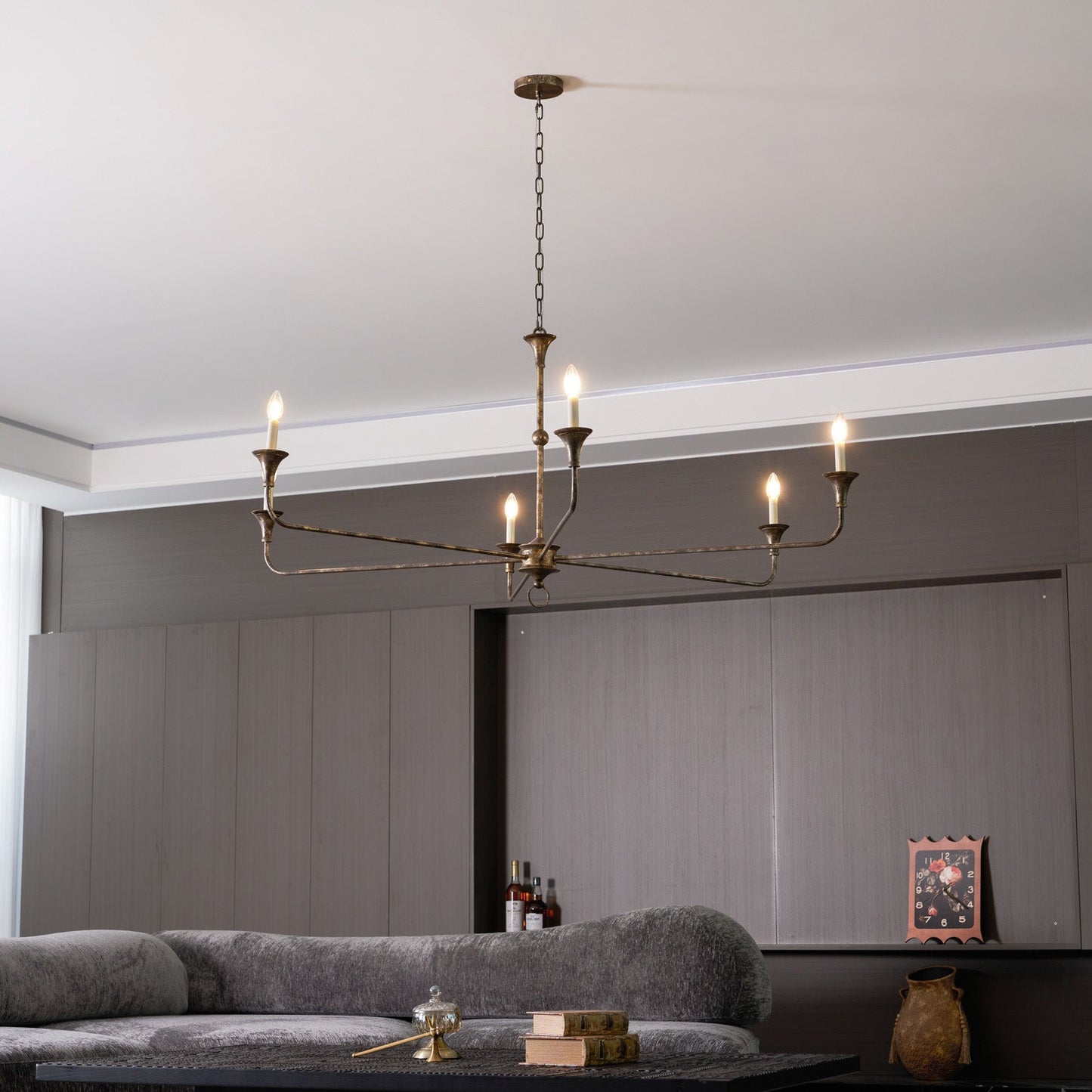 Elara Candle Chandelier - Elegant Design with Adjustable Height & LED