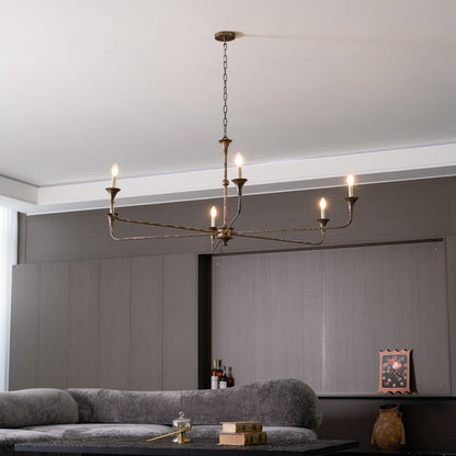 Elara Candle Chandelier - Elegant Design with Adjustable Height & LED