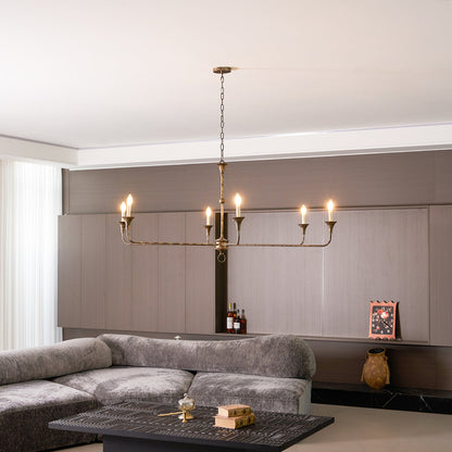 Elara Candle Chandelier - Elegant Design with Adjustable Height & LED