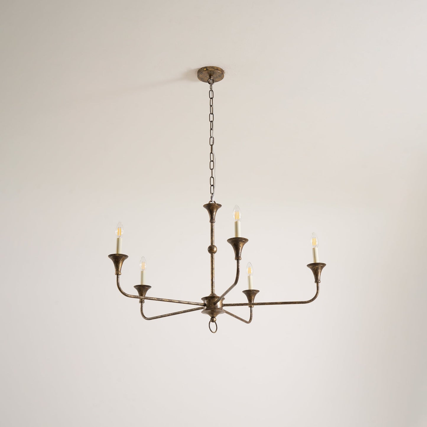 Elara Candle Chandelier - Elegant Design with Adjustable Height & LED