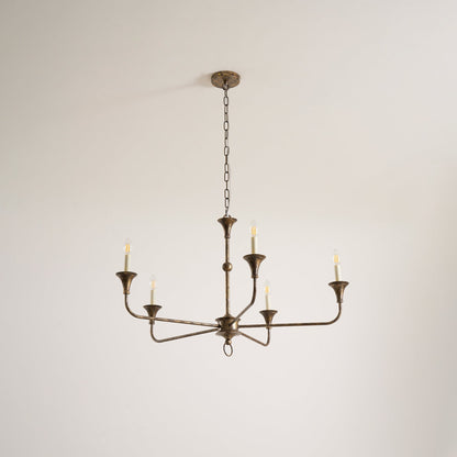 Elara Candle Chandelier - Elegant Design with Adjustable Height & LED