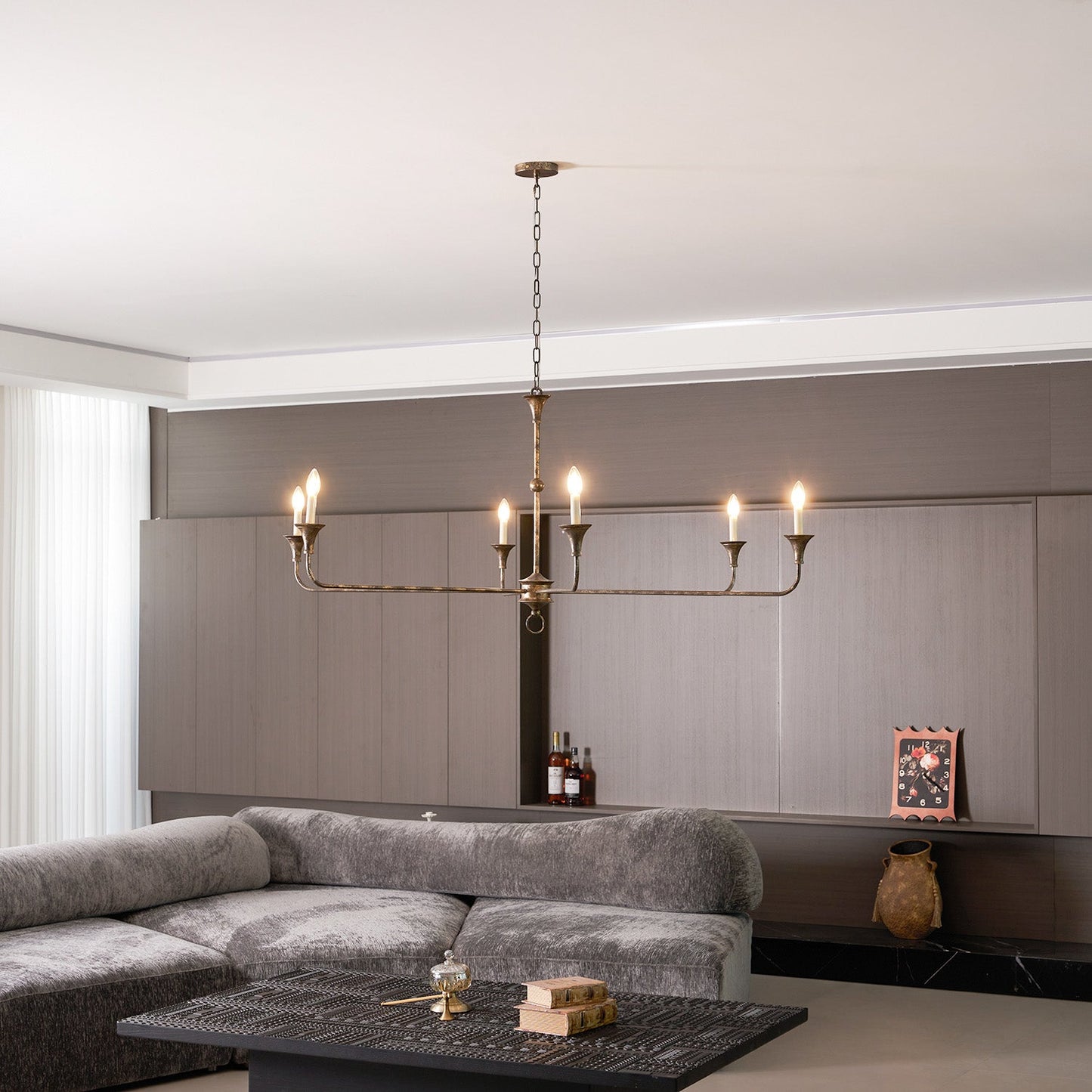Elara Candle Chandelier - Elegant Design with Adjustable Height & LED