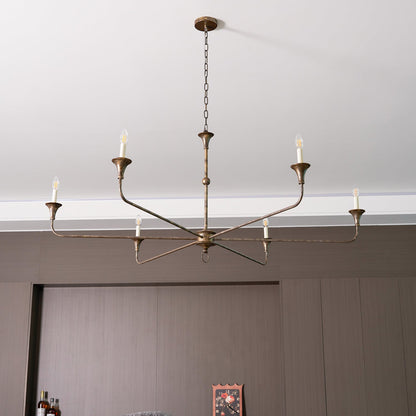 Elara Candle Chandelier - Elegant Design with Adjustable Height & LED