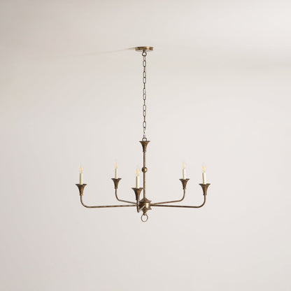 Elara Candle Chandelier - Elegant Design with Adjustable Height & LED