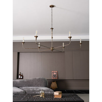 Elara Candle Chandelier - Elegant Design with Adjustable Height & LED