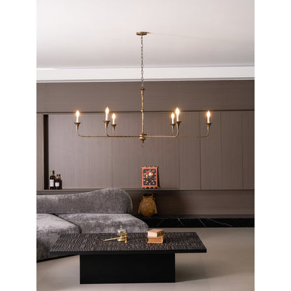 Elara Candle Chandelier - Elegant Design with Adjustable Height & LED