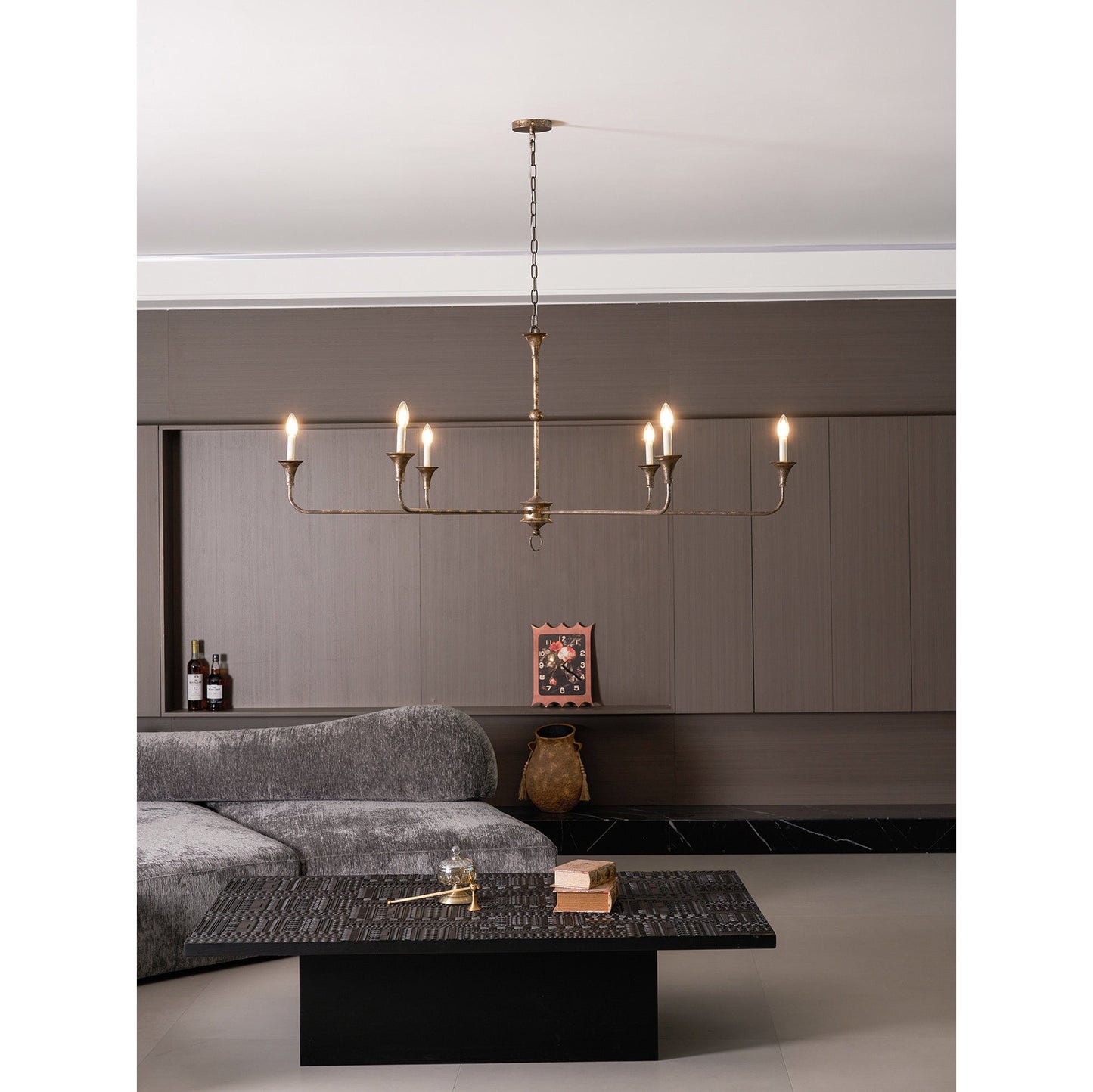 Elara Candle Chandelier - Elegant Design with Adjustable Height & LED