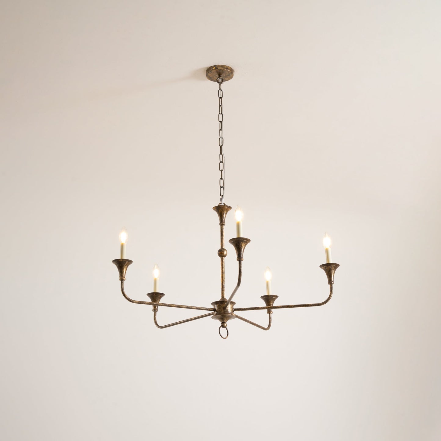 Elara Candle Chandelier - Elegant Design with Adjustable Height & LED