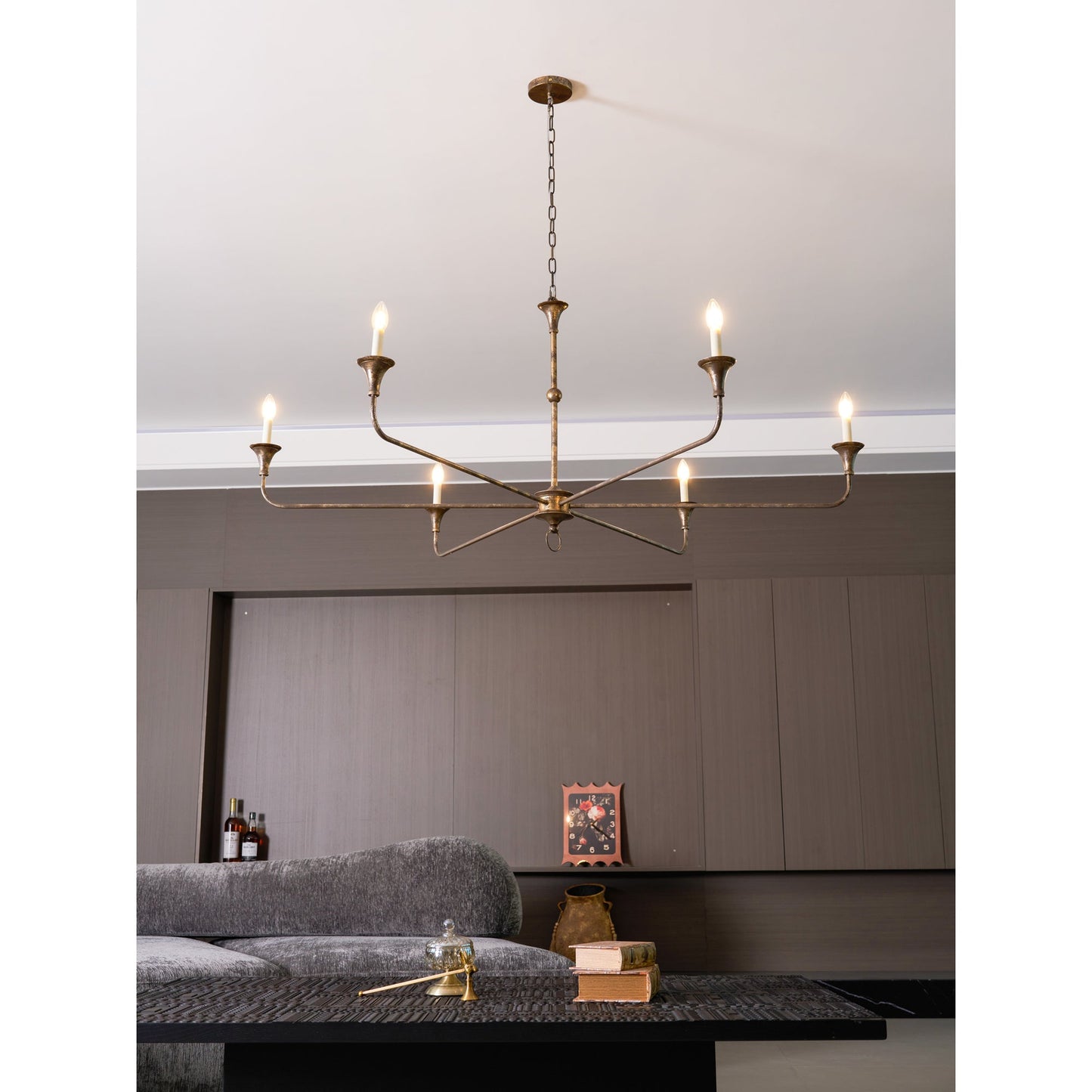 Elara Candle Chandelier - Elegant Design with Adjustable Height & LED