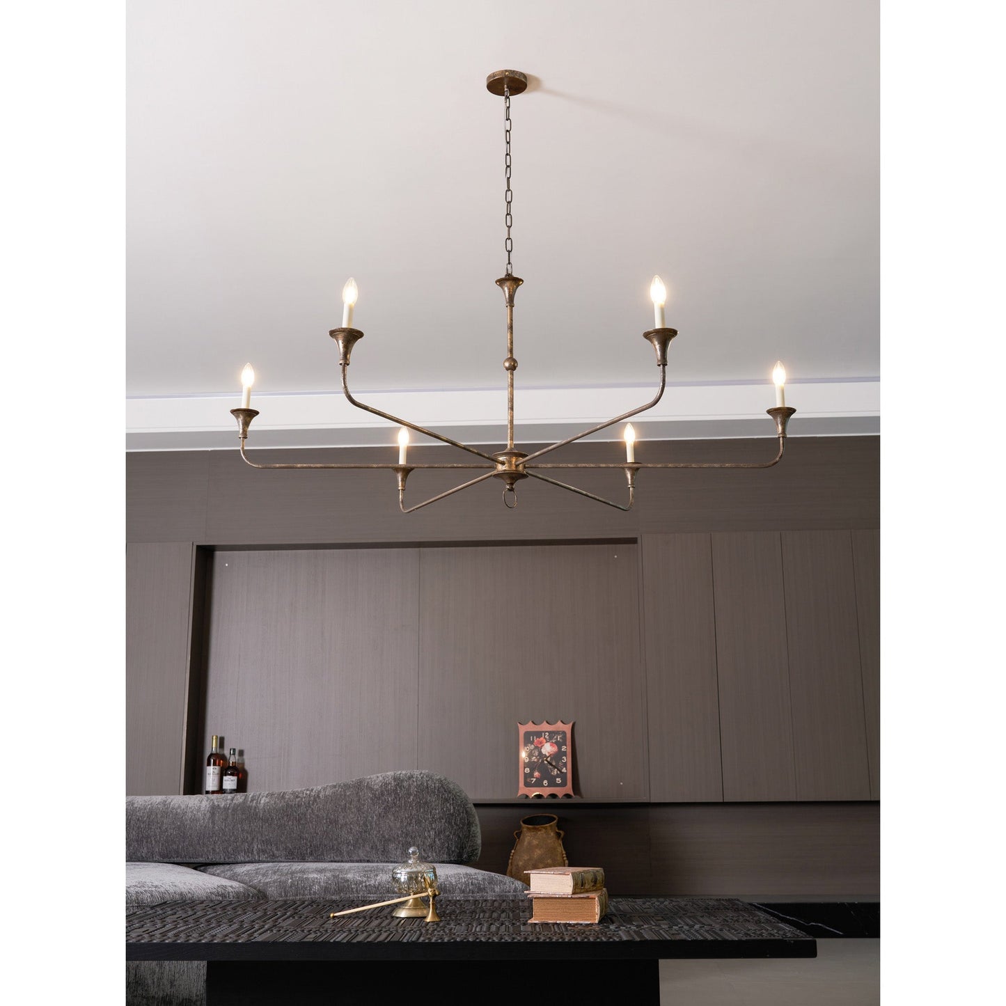 Elara Candle Chandelier - Elegant Design with Adjustable Height & LED