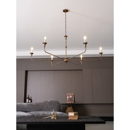 Elara Candle Chandelier - Elegant Design with Adjustable Height & LED