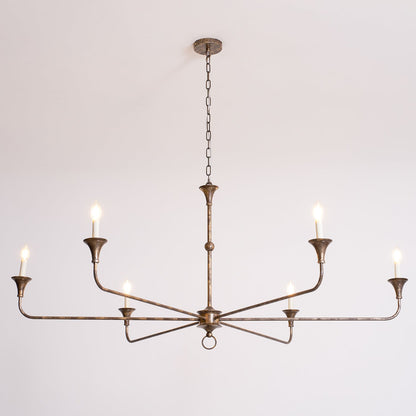 Elara Candle Chandelier - Elegant Design with Adjustable Height & LED