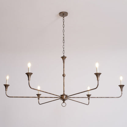 Elara Candle Chandelier - Elegant Design with Adjustable Height & LED