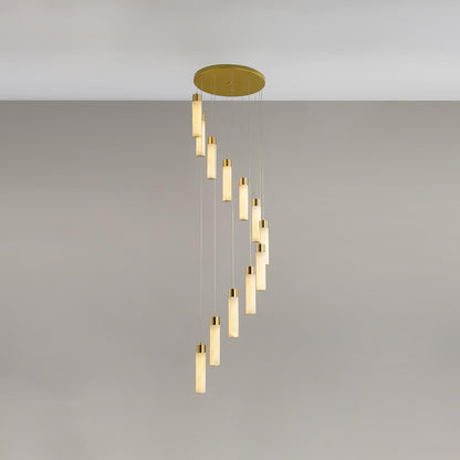 Celestial Alabaster Cascade Chandelier - Elegant Design, Adjustable He