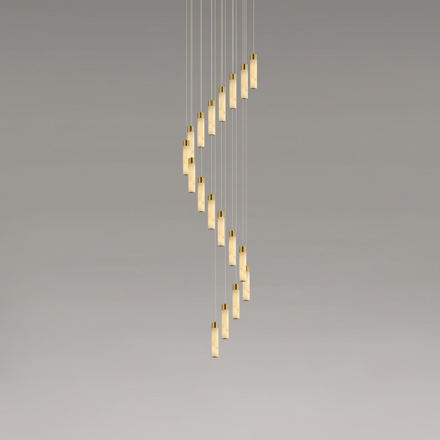 Celestial Alabaster Cascade Chandelier - Elegant Design, Adjustable He